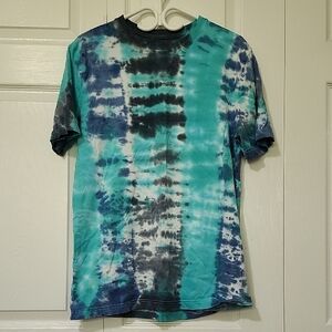 Handmade Tie-Dye Shirt in Blue and Black